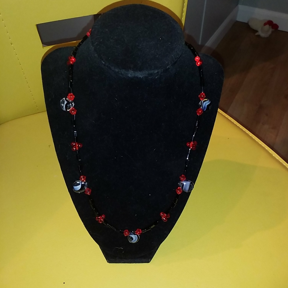 Black onyz teardrop necklace